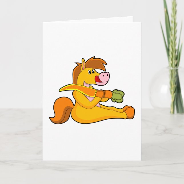 Horse with Carrot Card (Front)