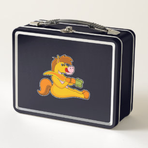 Horse with Carrot Metal Lunch Box