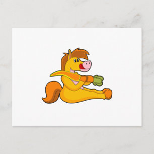 Horse with Carrot Postcard