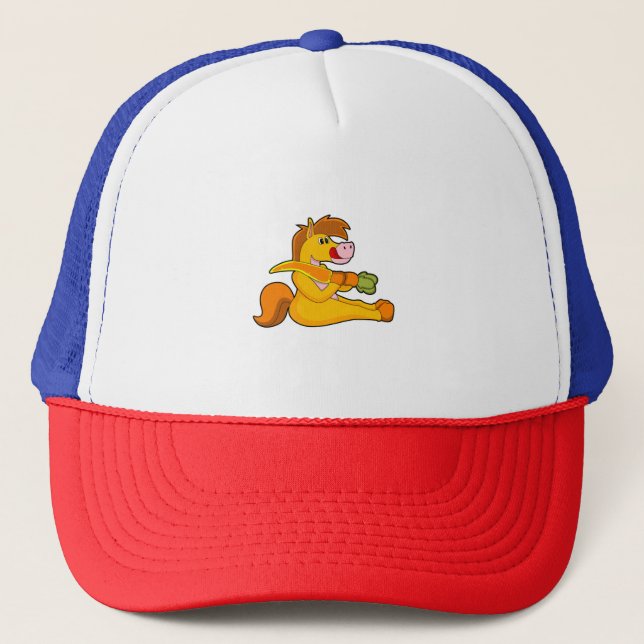 Horse with Carrot Trucker Hat (Front)
