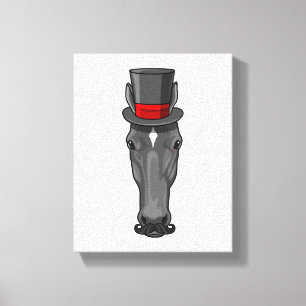 Horse with Cylinder Canvas Print