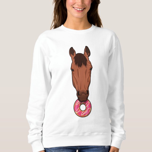 Horse with Donut Sweatshirt (Front)