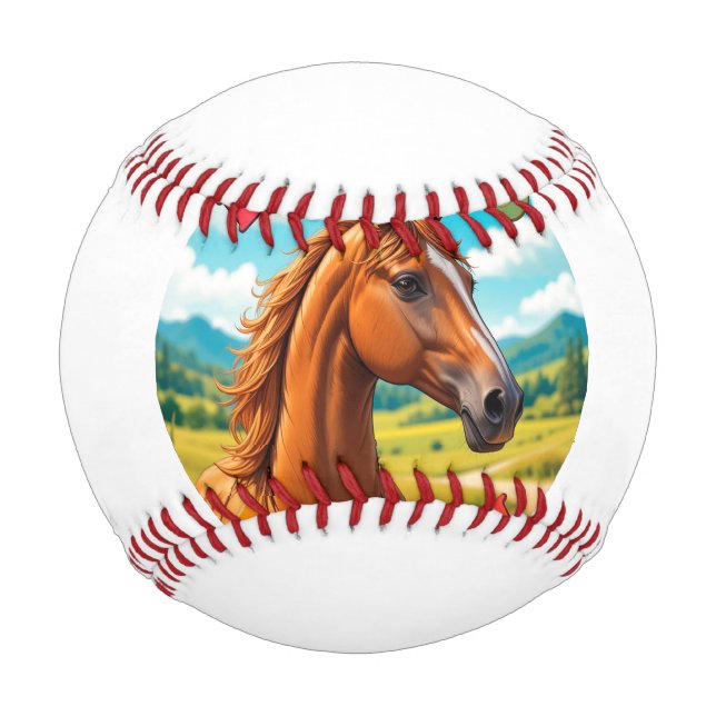 Horse with Motivational Quote Baseball (Front)