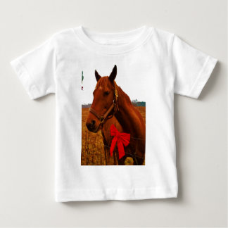 Horse with Red Bow Baby T-Shirt