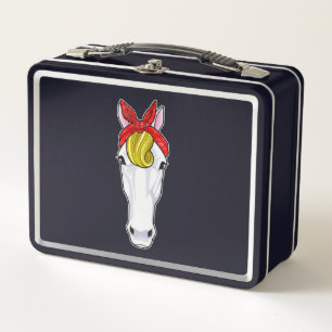 Horse with Ribbon Metal Lunch Box