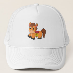 Horse with Saddle Trucker Hat
