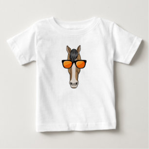Horse with Sunglasses Baby T-Shirt