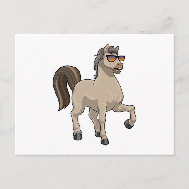 Horse with Sunglasses Postcard (Front)