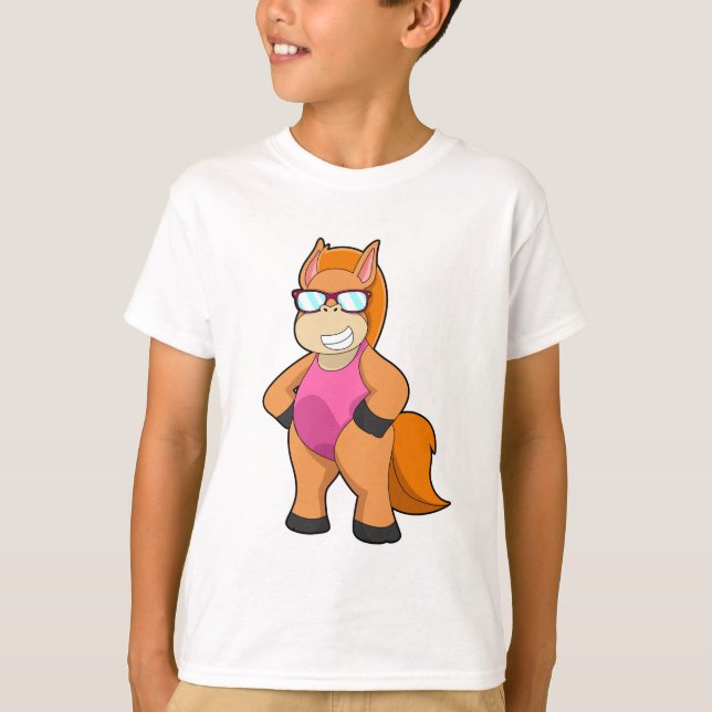 Horse with Sunglasses T-Shirt (Front)