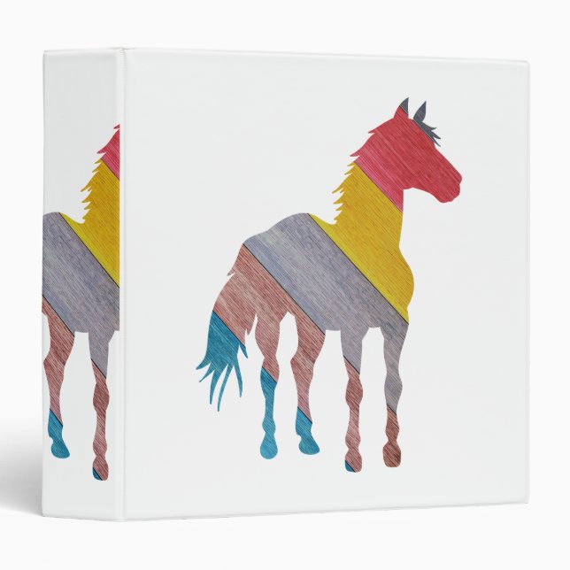 Horse wood texture colour binder (Front/Spine)