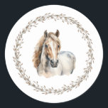 Horse Wreath Gift Stickers<br><div class="desc">Horse Wreath Stickers</div>