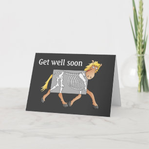 Horse x-ray card, get well soon card