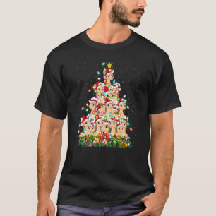 Horse  Xmas Lights Santa Horse Christmas Tree T-Shirt
