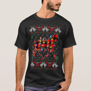 Horse Xmas Lights Ugly Christmas Sweater
