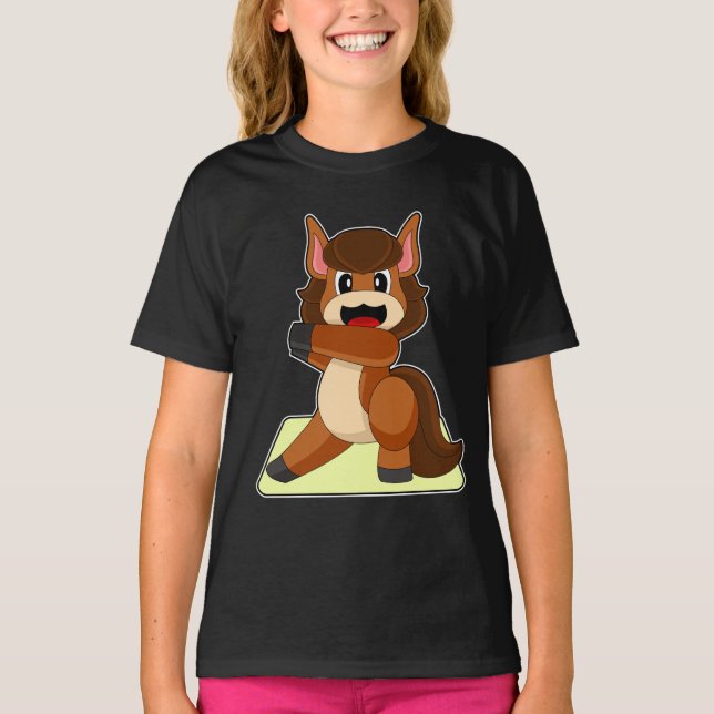 Horse Yoga Fitness Sports T-Shirt (Front)