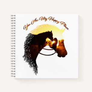 Horse You Are My Happy Place Horse Lover Female Notebook
