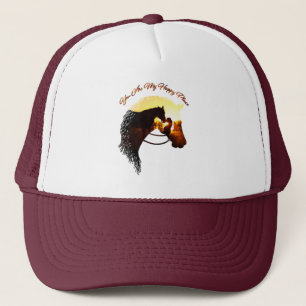 Horse You Are My Happy Place Horse Lover Female Trucker Hat