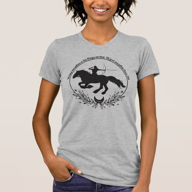 HORSEBACK ARCHERY SHOOT THE MOON T-Shirt (Front)