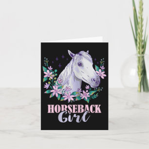Horseback Girl Horseback Riding Horse Lover Equest Card