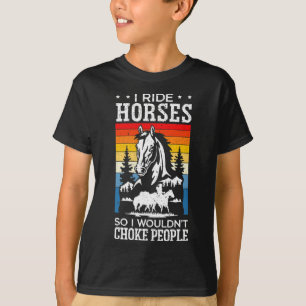 Horseback Horse Riding Horse Equestrian Saddle T-Shirt