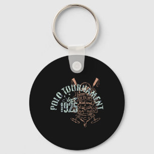 Horseback Polo Riding & Polo Player Equestrian Keychain
