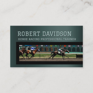 Horseback Racing Pro Trainer Business Card