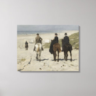 Horseback Ride along the Beach - Fine Art Canvas