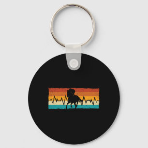 Horseback Rider Equestrian Heartbeat Horse Lover R Keychain