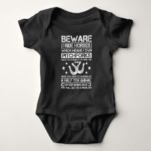 Horseback Rider Horse Riding Stable Farm Animal Baby Bodysuit