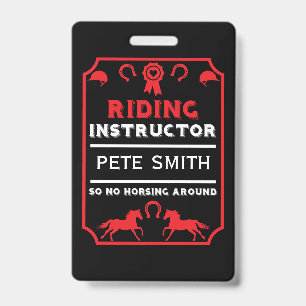 Horseback Rider Instructor Badge