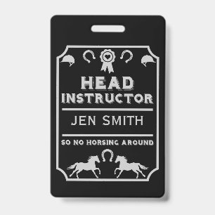 Horseback Rider Instructor Badge