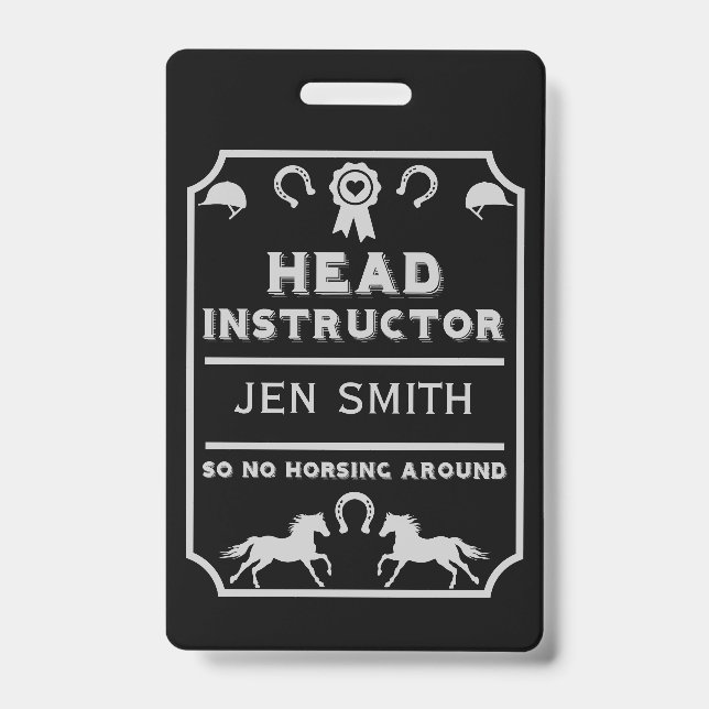 Horseback Rider Instructor Badge (Front)