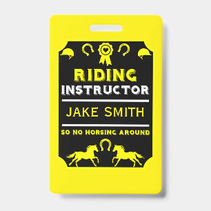 Horseback Rider Instructor Badge