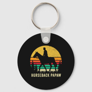 Horseback Rider Papaw Horse Riding Horse Back Gran Keychain