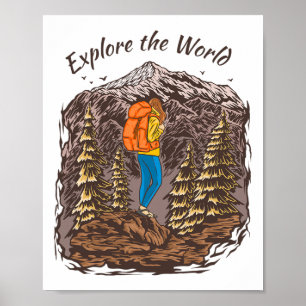 Horseback Riding Adventurer Yosemite Traveling Wyo Poster