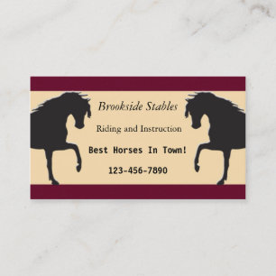 Horseback Riding Business Card
