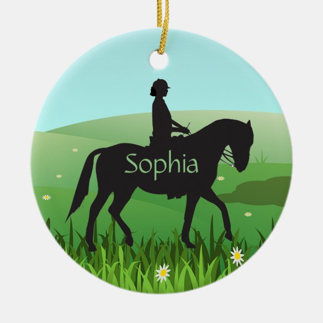 Horseback Riding Equestrian Ornament (Front)