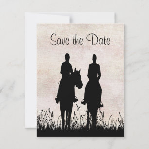 Horseback Riding Equestrian Wedding Save the Date