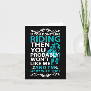 Horseback Riding For The Horse Lover Card