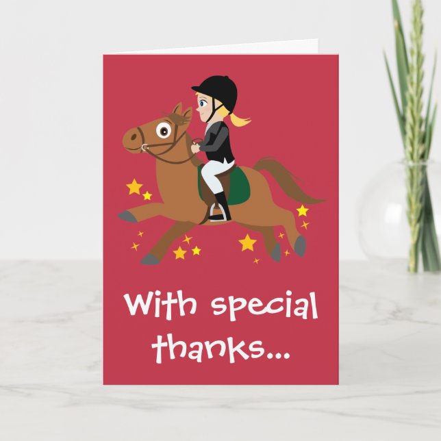 Horseback Riding Instructor Thank You (Front)