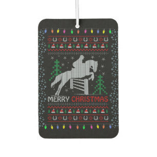 Horseback Riding Jumping Merry Christmas Air Freshener