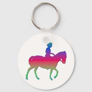 Horseback riding keychain