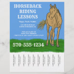 Horseback Riding Lessons, Horse Boarding Flyer<br><div class="desc">Promote your horse related business. Whether you are looking to sign up new customers for horseback riding lessons, promoting your horse boarding business or other horse related services this flyer is perfect for promoting your business on coffee shop and community bulletin board. The flyer has tear off strips so that...</div>