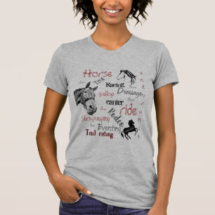 Horseback Riding Motivational Graffiti Art Words T-Shirt