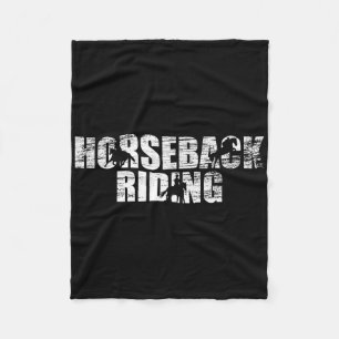 Horseback Riding Trail Riding  Fleece Blanket