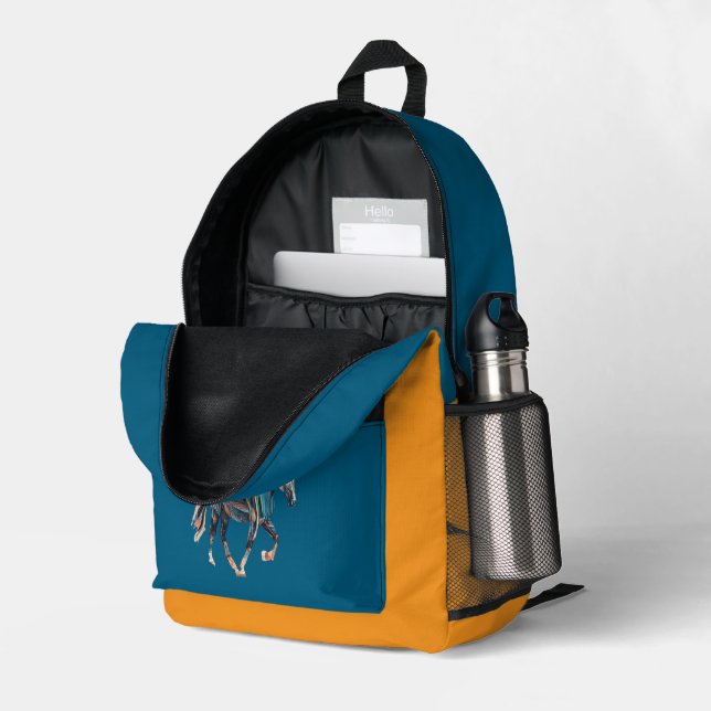 HorseBackpack/Bag Printed Backpack (Back Corner Right (Open))