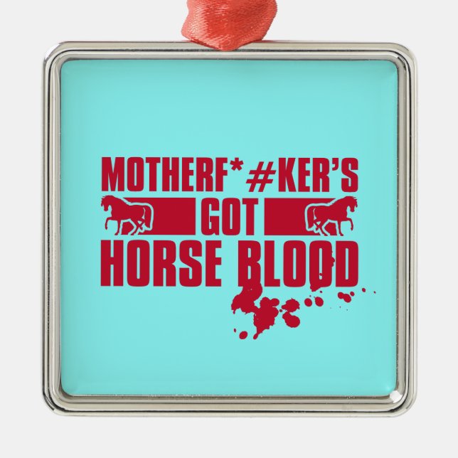 Horseblood Metal Ornament (Front)