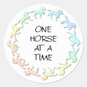 horsecirclelogo classic round sticker