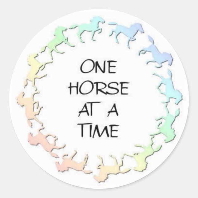 horsecirclelogo classic round sticker (Front)