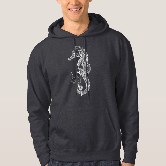 horsefish illustration gift hoodie (Front)